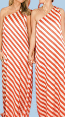 One Shoulder Candy Cane Dress