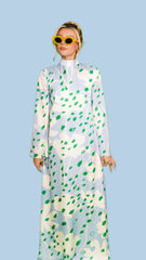 Blue Floral Long Sleeve Dress